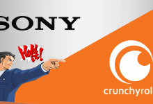 شعار كرانشي رول مع شعار سوني المالكة لمنصة Crunchyroll